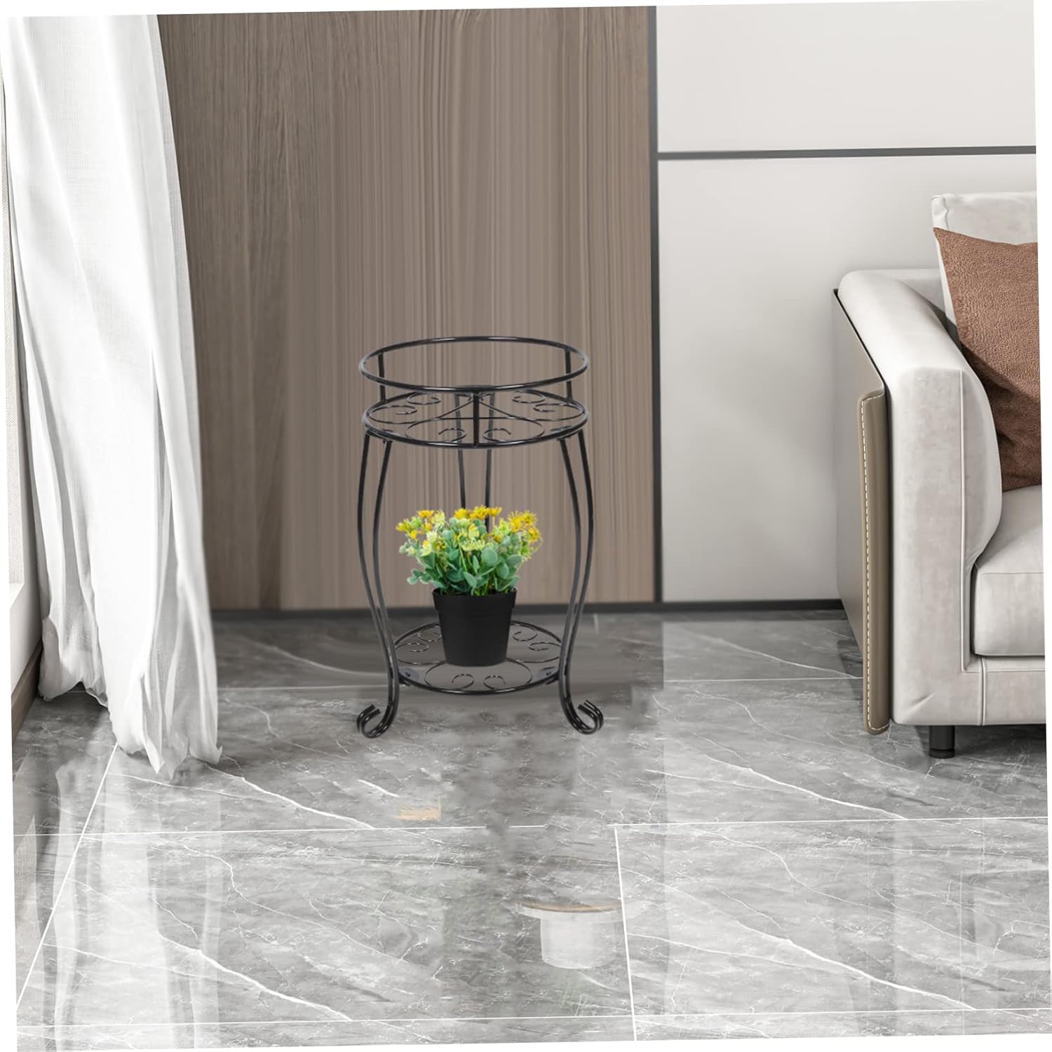 Metal Plant Stand Heavy Duty Flower Pot Holder for Indoor and Outdoor Use Multi-tiered Design for Balcony Patio and Room Decor