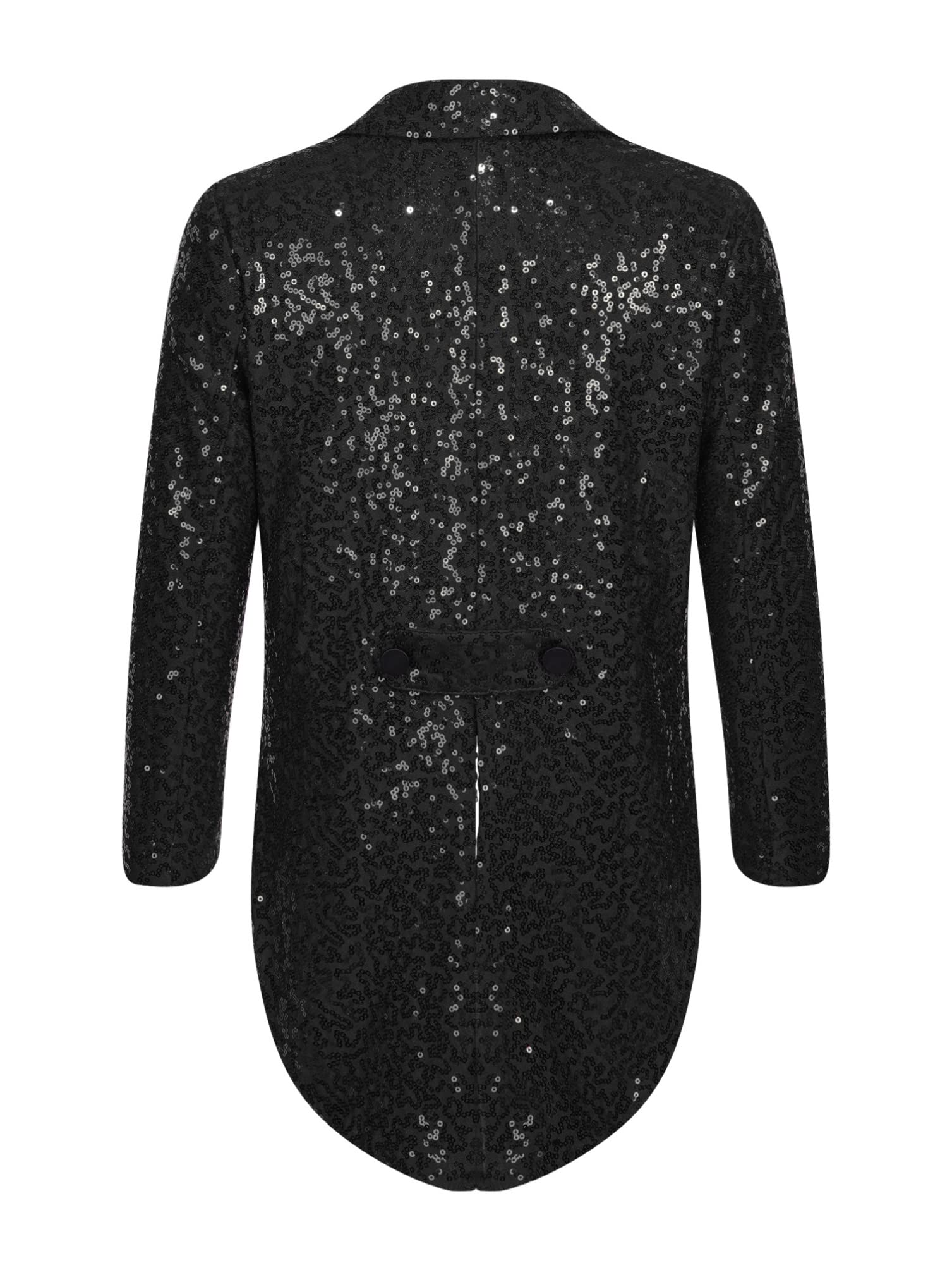 inhzoy Ragazzi Giacca di Paillettes Blazer Danza Moderna Jazz Smoking Tuxedo Giacca da Festa di Compleanno Nuziale Smoking Tailcoat Giacche Capispalla Outwear