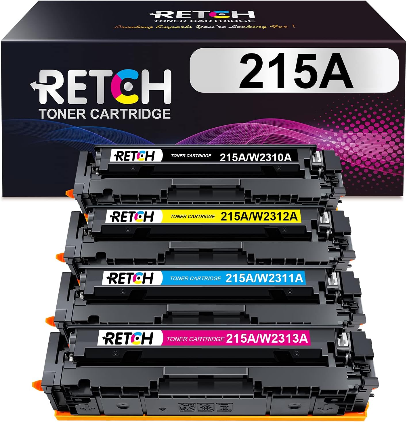 Amazon.com: Cartucho de tóner compatible con HP 215A W2310A W2311A W2312A  W2313A para impresora HP Color Laserjet Pro MFP M182nw M183fw M155 M182  M183 (1 negro 1 cian 1 magenta 1 amarillo) :