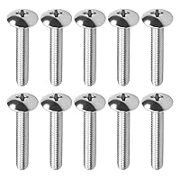 Vista 126 de MroMax Tornillos de máquina M2.0.197 x 0.157 in Tornillos Phillips Cross Truss Head Tornillo 304 Pernos de sujeción de acero inoxidable 15pcs