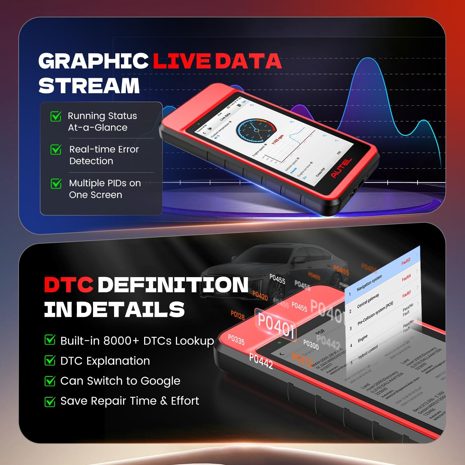 Autel OBD2 Scanner MaxiDiag MD909 PRO, 2026 MD909PRO Full Systems Diagnostic Scan Tool, 2.0 of MD906Pro MD808 Pro MD806, BT Lite of MK808S MX808S MX900 MK900, CAN FD, 11 Service, FCA, SFD, Free Update