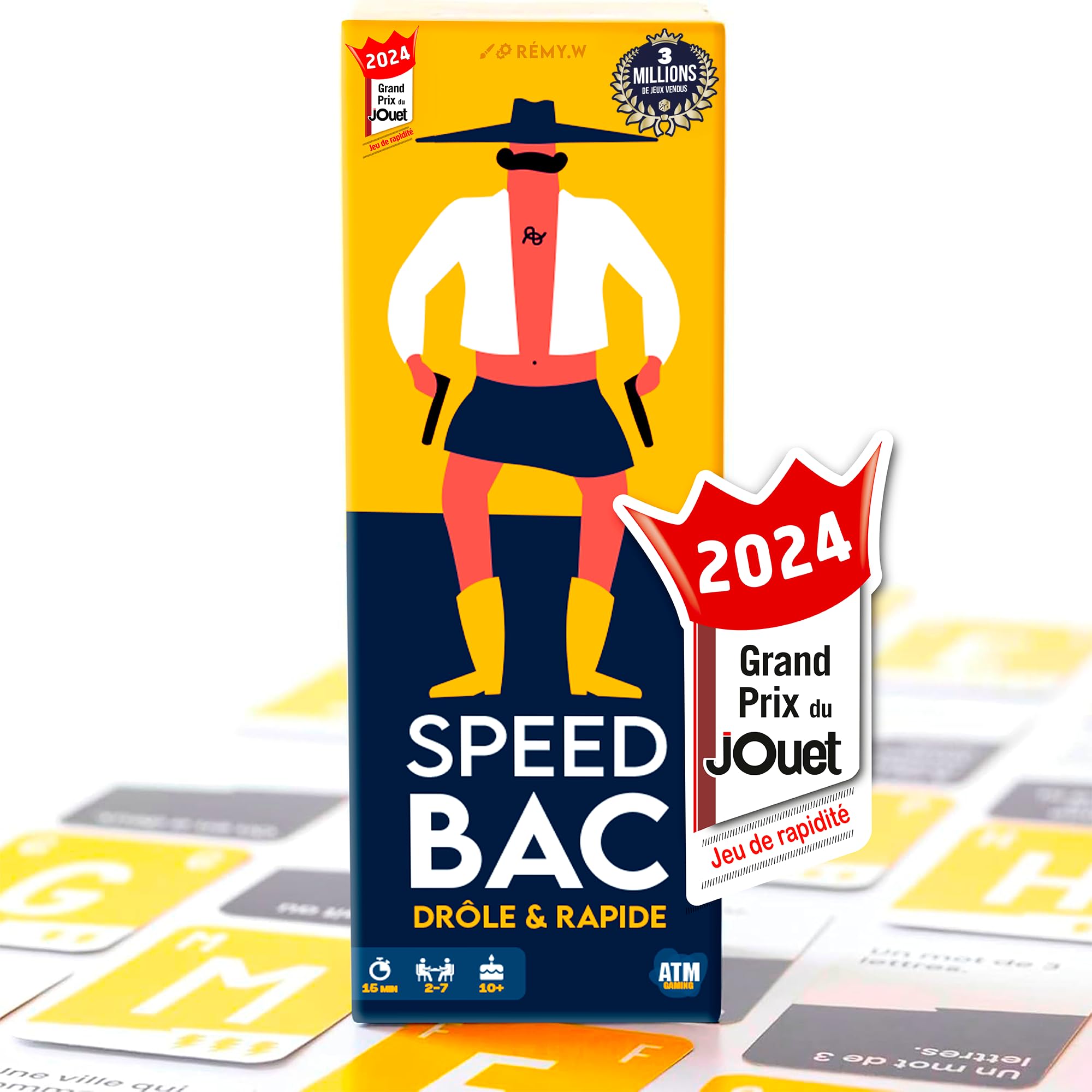 ATM Gaming Speedbac - Jeu de société Famille et Amis - Parfait pour Mettre l'ambiance - 2 à 7 Joueurs - Grand Prix du Jouet 2024