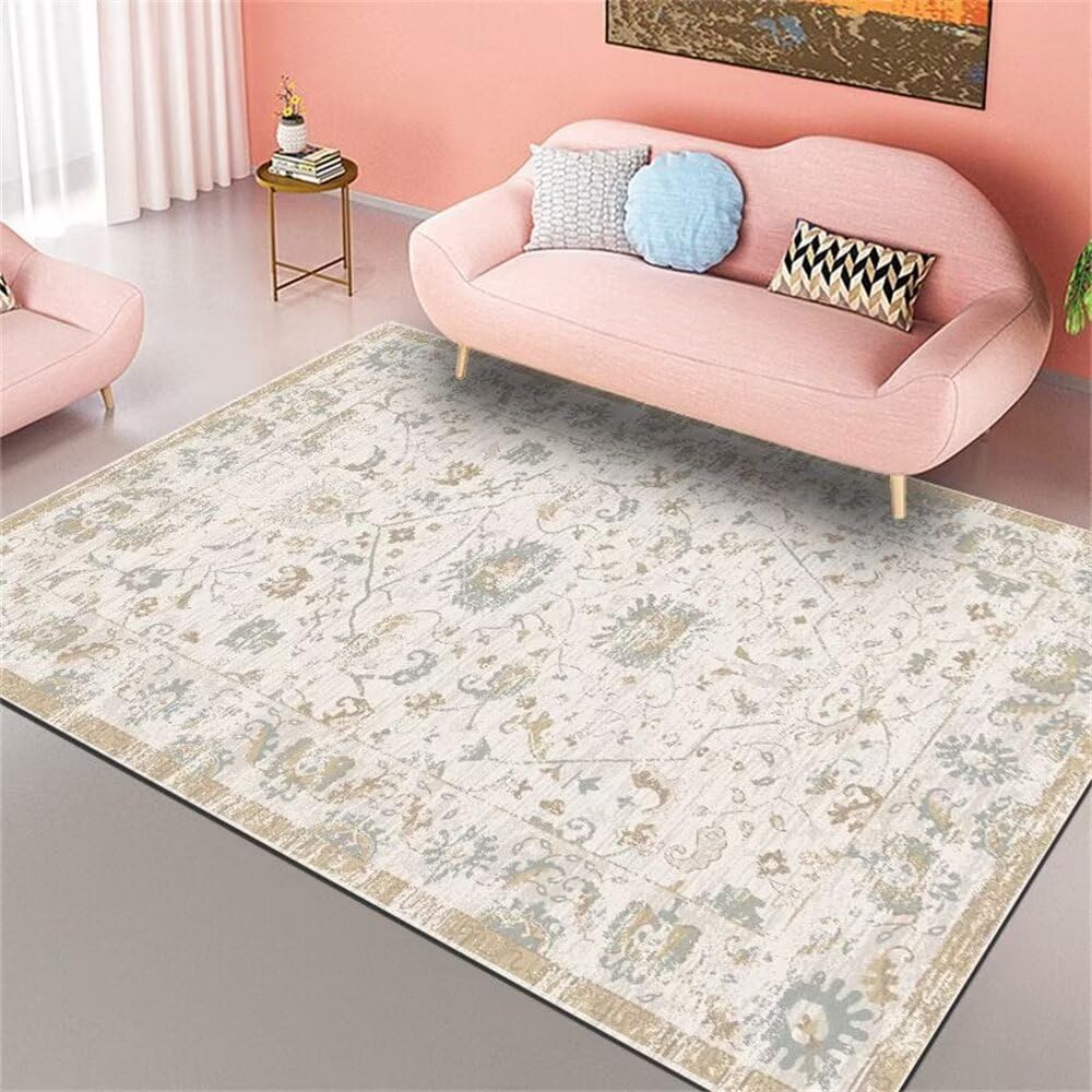 Tapis de chambre gris 80x160cm pliable et rétro pour décoration de salon chic