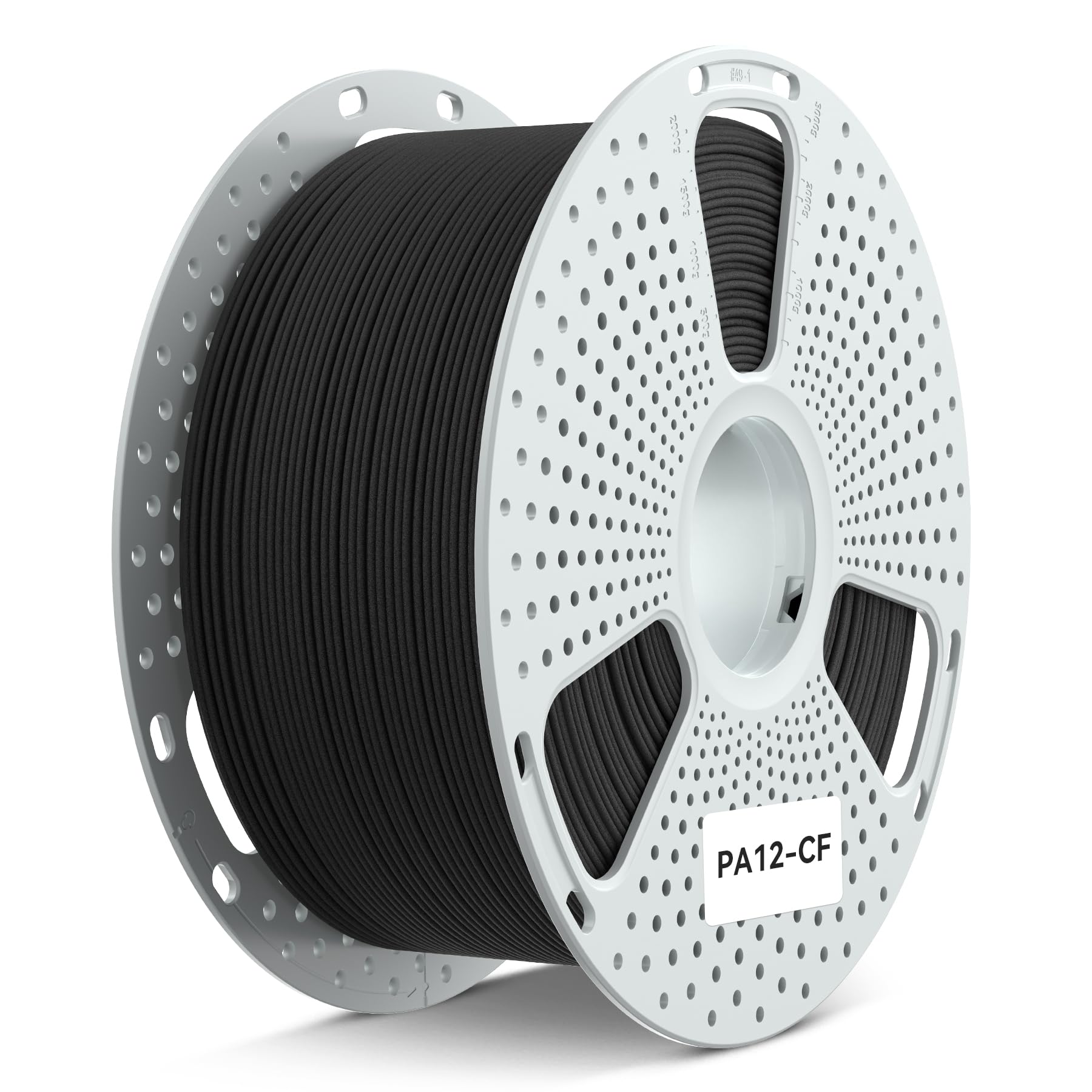 SUNLU PA12-CF Carbon Fiber Nylon Filament 1.75mm, 2.7kg, Black | High Precision Engineering Filament with Excellent Wear &amp; Oil Resistance, Big Roll Filament, Spool (5.95 lbs)