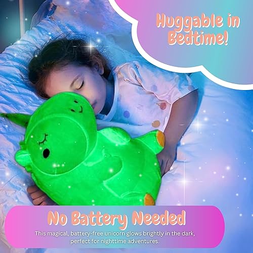 Miniatura 5 de Peluche de unicornio que brilla en la oscuridad, juguetes de unicornio para niñas de 4 a 6 años, regalos para el día de San Valentín para niños,