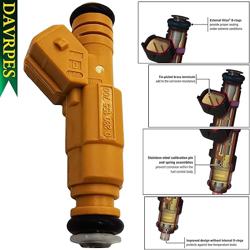 Miniatura 6 de 4 inyectores de combustible 0280155710 0280155700 4 agujeros de disco motor boquilla de pulverización de combustible para J-e-e-p Cherokee 89-98