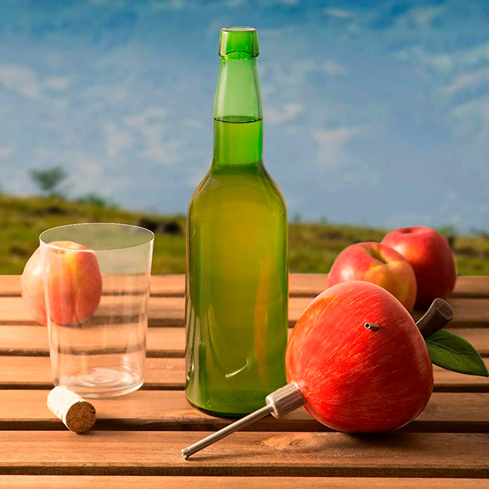 Escanciador de Sidra Electrico - Regalos Originales para Hombre - Echador de Sidra con bateria para Disfrutar un Culín de Sidra Fresco y Burbujeante - Dosificador Sidra (Manzana)
