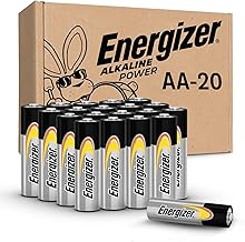 Energizer AA Batteries Alkaline Power, 20 Count Alkaline Double A Battery Pack