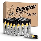 Energizer AA Batteries Alkaline Power, 20 Count Alkaline Double A Battery Pack
