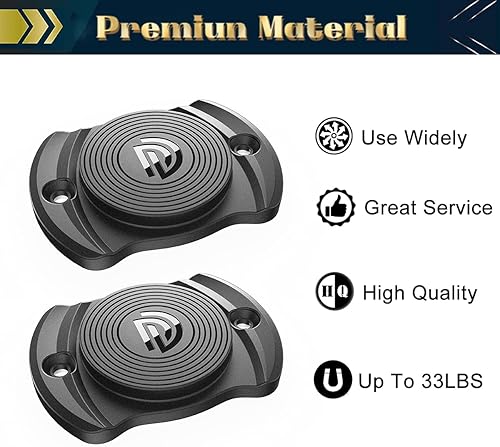 Miniatura 5 de DD Imán de pistola de 33 libras. Soporte magnético para pistola, antiarañazos, recubierto de goma, soporte oculto para armas de fuego para
