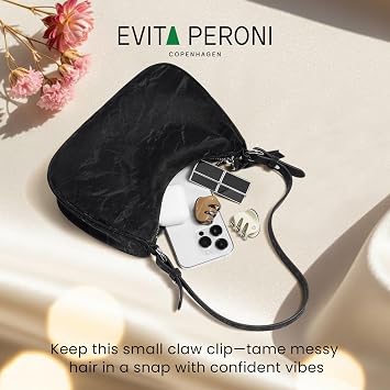 EVITA PERONI 2PCS Small Acetate Claw Clips for Women, Half Updo | Small Hair Clip, Little Tiny Clips, Durable, Thick/Thin Hair, Hair Accessories, Gifts for Women's Day, Fixed Flyaways