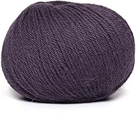 Vista 2 de Juego de 3 madejas de 100% lana de alpaca, peso DK, celestial, suave y perfecto para tejer y tejer a ganchillo (morado, DK)