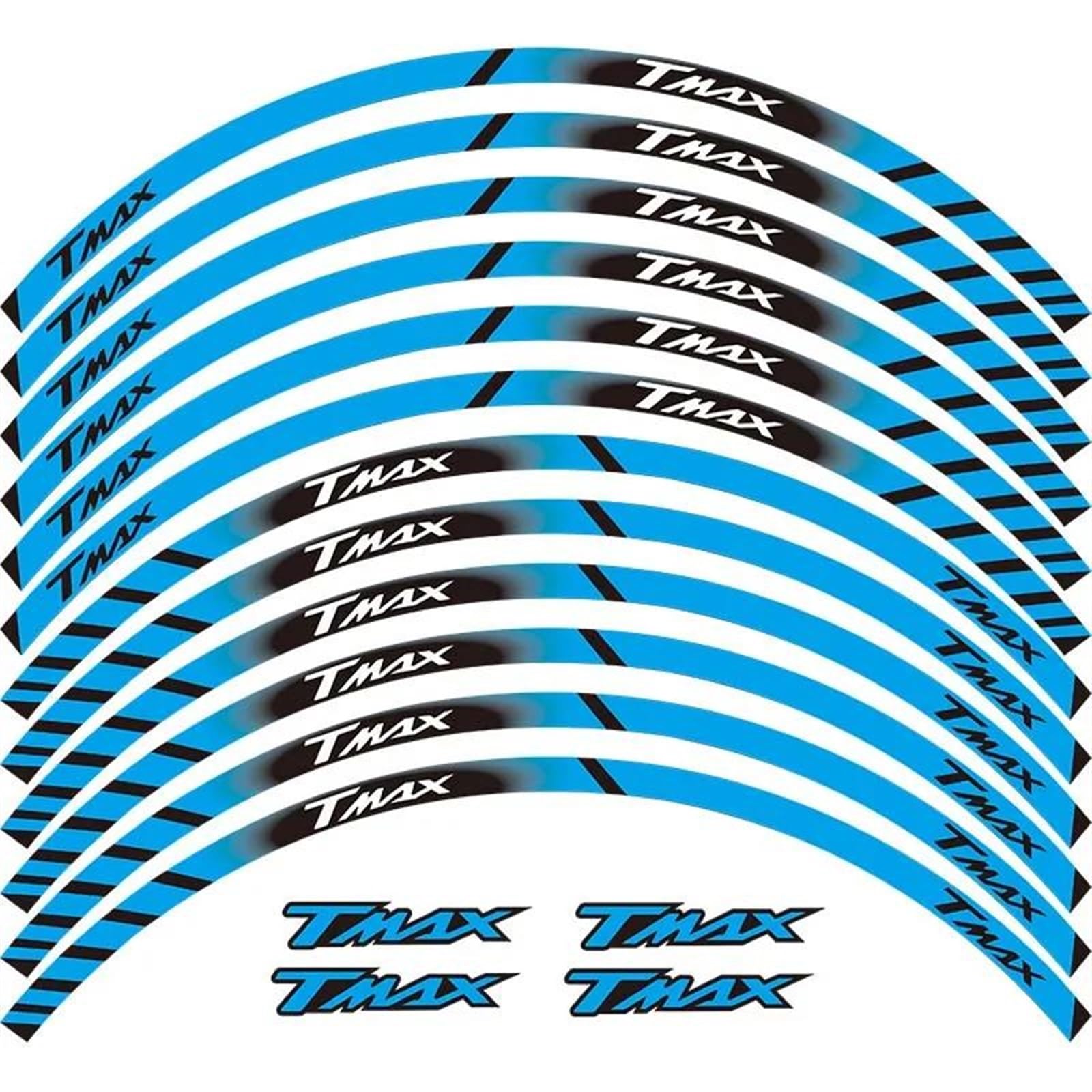 Stickers Motorcycle Accessories Reflective Rim Edge Stripes Wheel Stickers for TMAX T MAX(Style 22)