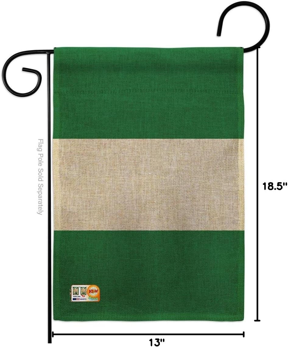 Nigeria Burlap Garden Flag Nationality Nation International World Country Particular Area Small Decorative Gift Yard House Banner Double-Sided Made In USA 13 X 18.5