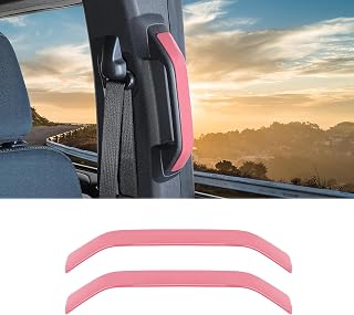 RAZPOY B-Pillar Handle Grab Panel Trim Cover Compatible with 2021-2026 Ford Bronco Interior Accessories 4-Door, Pink