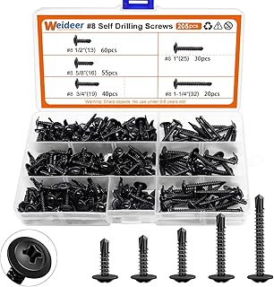 weideer 220pcs #8 Self Drilling Screws Self T...,