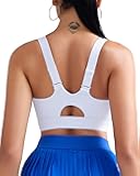 Sports Bras for Women High Impact,Adjustable Racerback Molded Cup Running Sports Bra with Sewn in Pads
