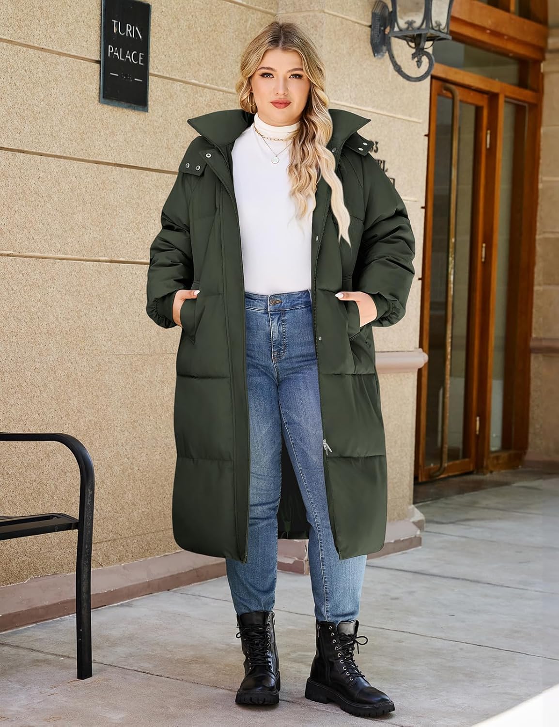 HEEKPEK Womens Plus Size Winter Coats Long Puffer Jackets Hooded Quilted Water Repellent Warm Trendy Parka Outerwear 2025 - Image 6