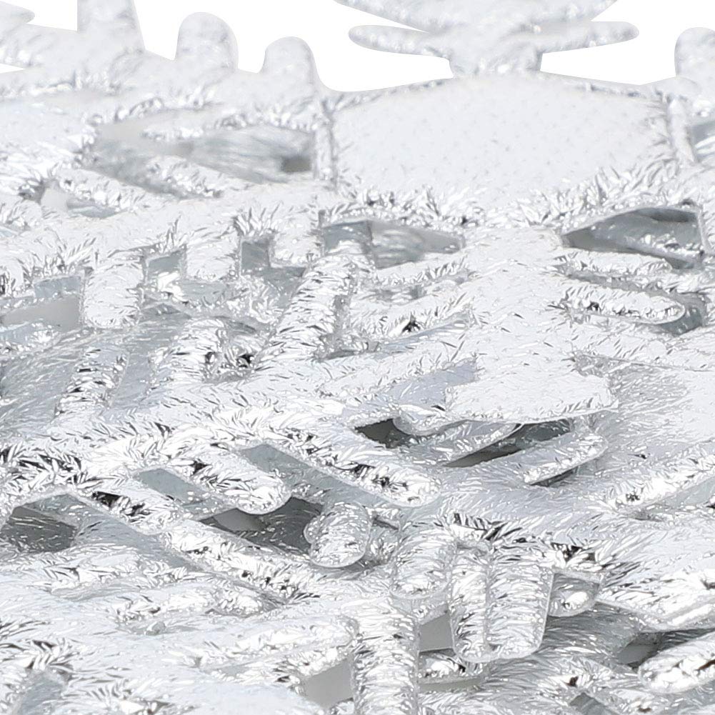 1 Pack Snowflake Decoration NonWoven Fabric Christmas Decoration Snow Sequins Silver 6cm