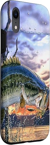 Miniatura 3 de iPhone XR Largemouth Bass Pesca para hombres Cool Fish Caza Estuche de Regalo