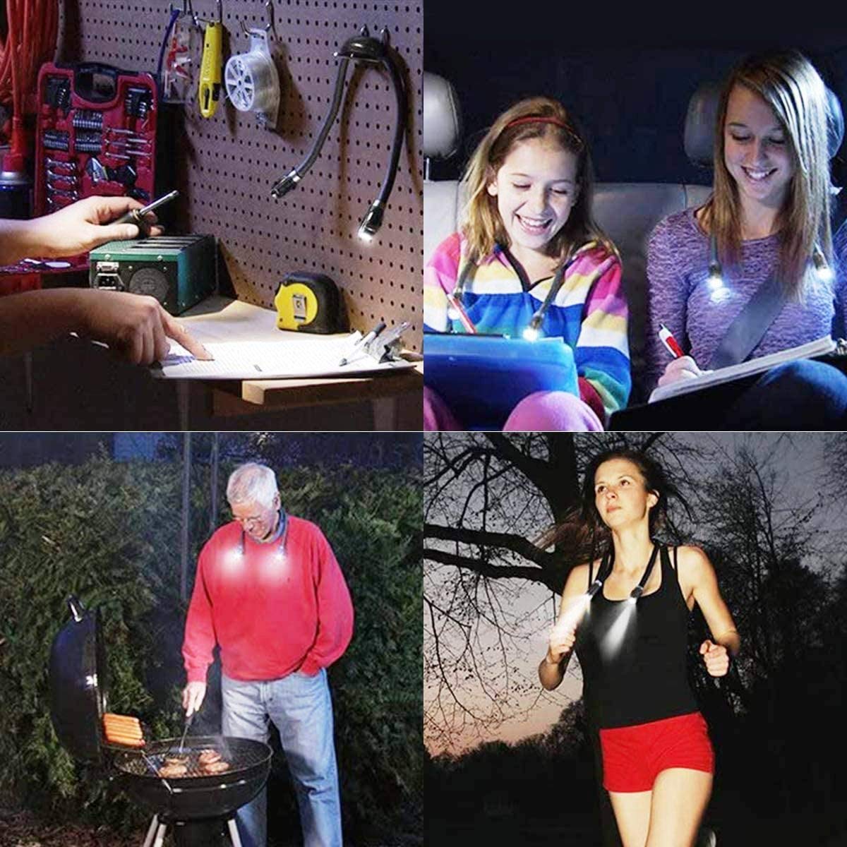 Lampada Da Lettura USB Ricaricabile, Lampada Da Collo Per - Foto 6