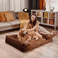 Vista 121 de Comfort Expression - Cama ortopédica para perros extragrandes, 53 x 42 pulgadas, cama impermeable y de apoyo de espuma con cojines removibles
