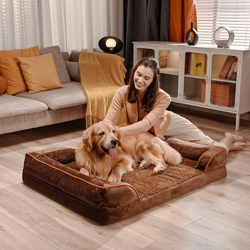 Miniatura 121 de Comfort Expression - Cama ortopédica para perros extragrandes, 53 x 42 pulgadas, cama impermeable y de apoyo de espuma con cojines removibles, con