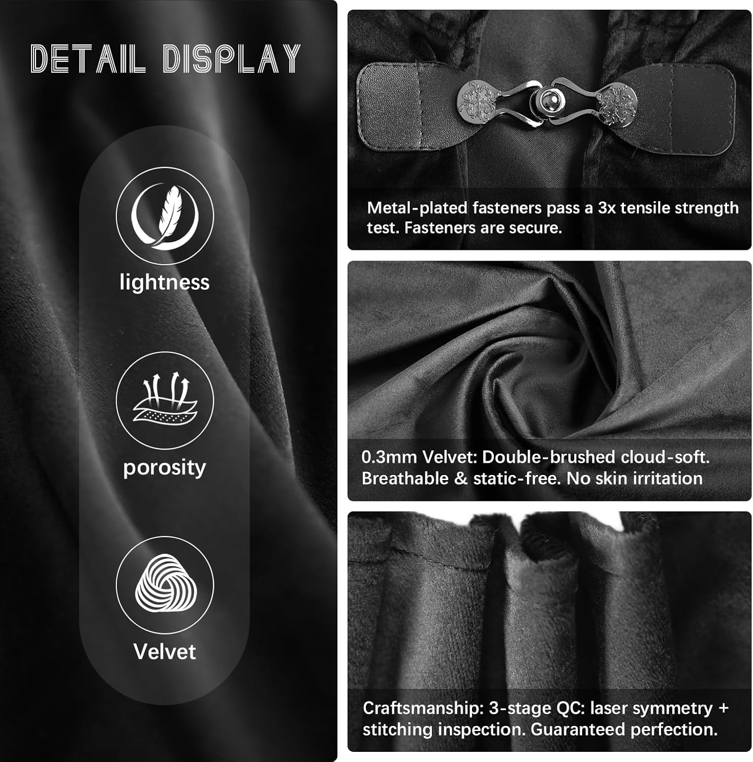 VZQI Renaissance Hooded Cloak Hobbit Halloween Medieval Costume Adult Cosplay Short Cape for Men and Women - Image 5