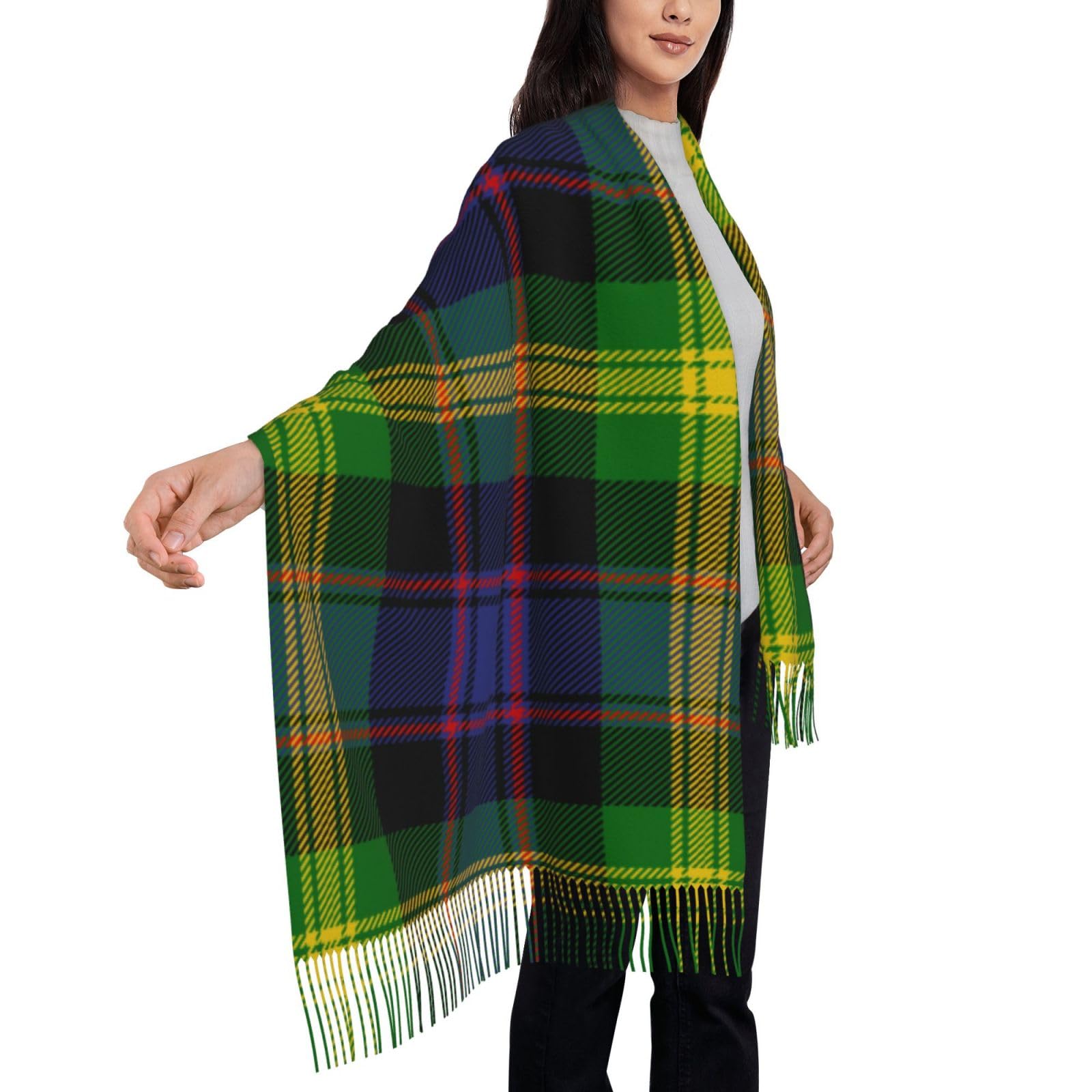 peiyeety Scottish Clan Watson Tartan PlaidScarf for Women Tartan Soft Cashmere Feel Pashmina Shawl Wraps, Cozy and Lightweight for Daily & Holiday Wear