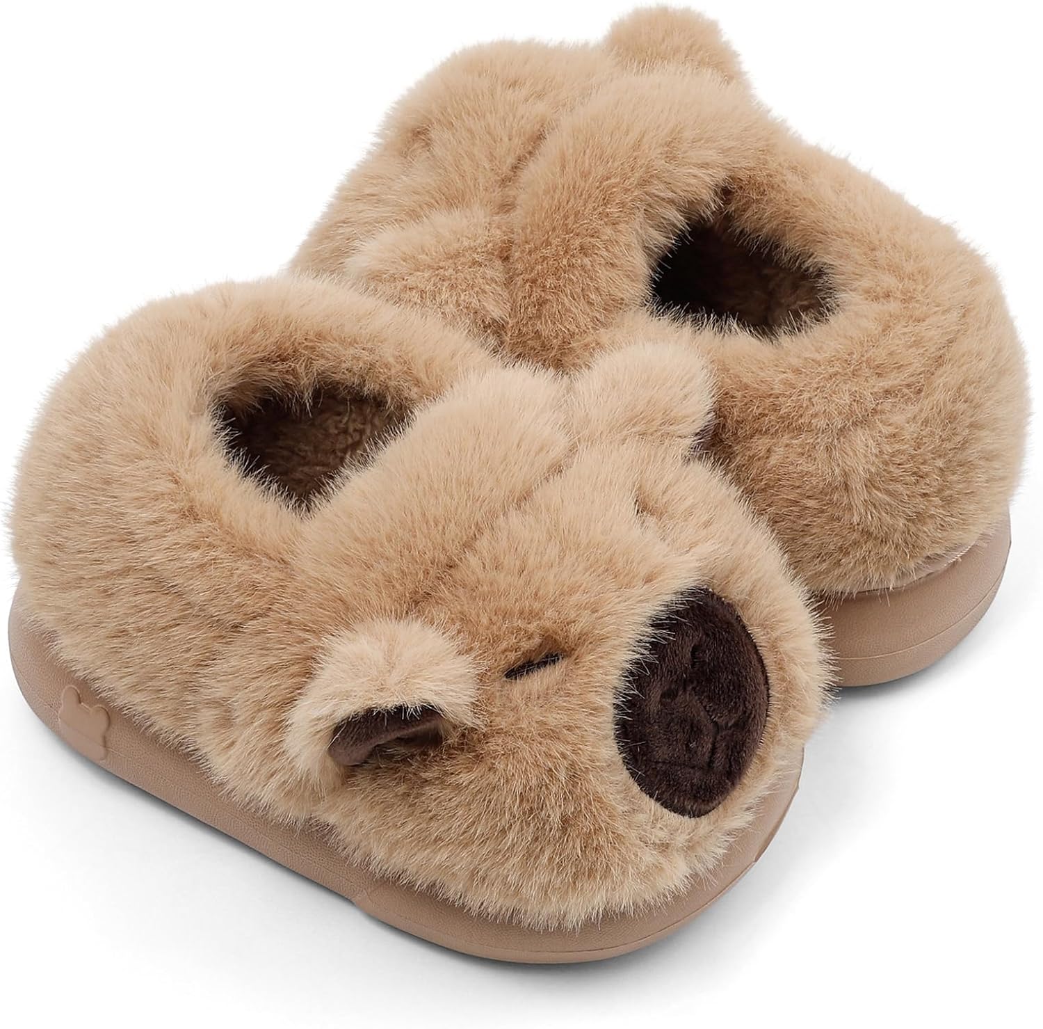 KAKU NANU Toddler Kids Slippers Cartoon Animal Winter Warm Furry Shoes for Boys Girls Indoor Outdoor - Image 4