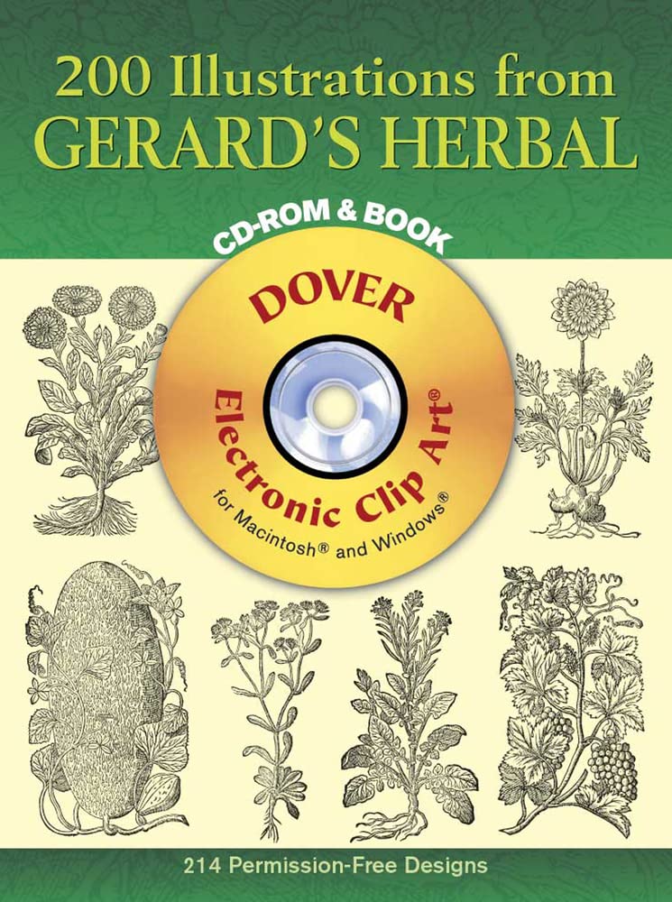 200 Illustrations From Gerard's Herbal idées déco affiches botaniques