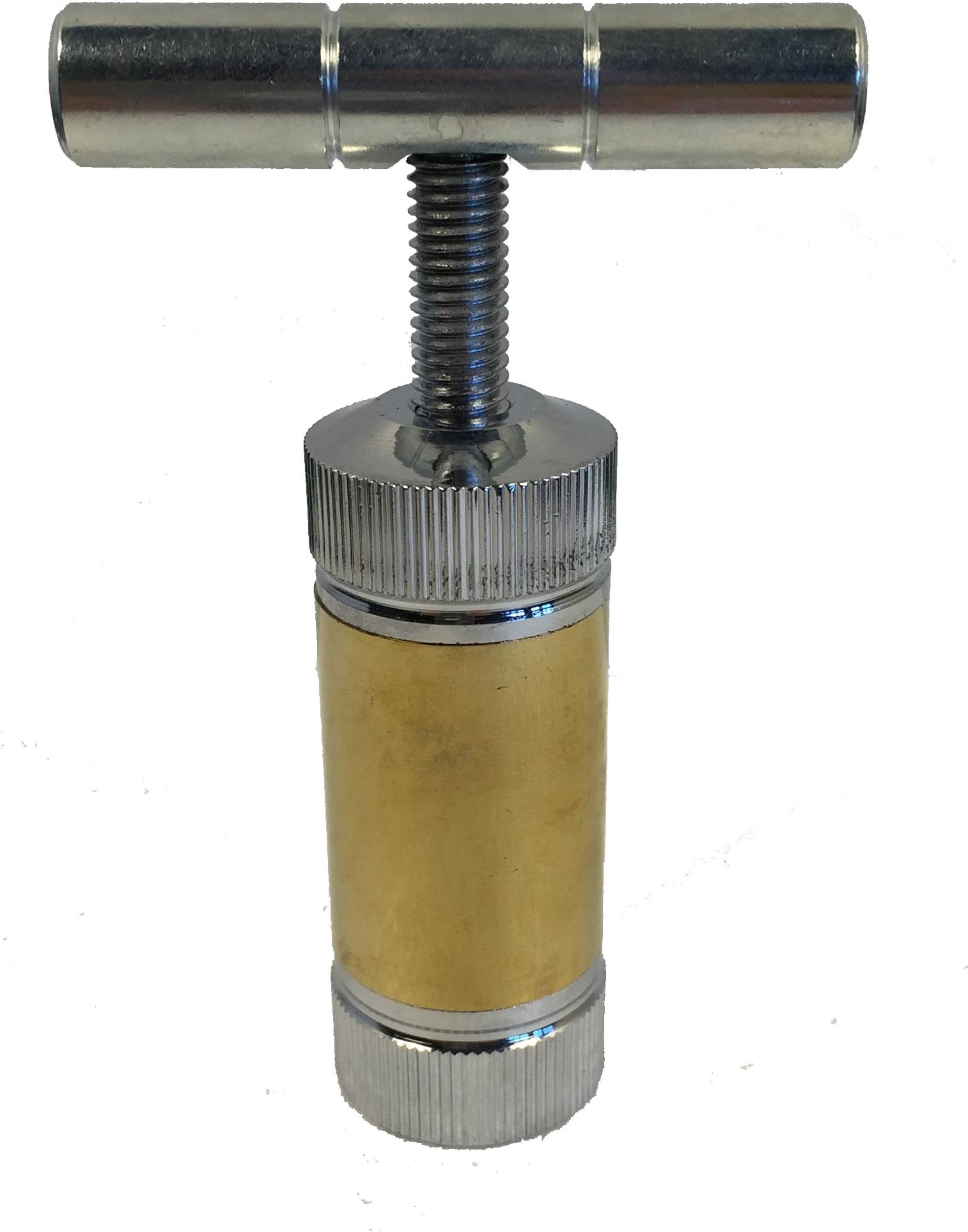 T Handle Pollen Press Tool 3.5 Inch Heavy Duty Metal Alloy 2 Tone by Herb Master