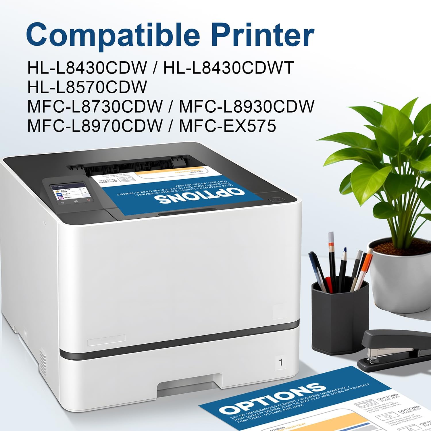 TN635 TN635XL Toner Cartridge Set Compatible for Brother TN635XL Toner MFC-L8930CDW Toner TN 635XL TN635 Use for HL-L8430CDW HL-L8430CDWT HL-L8570CDW MFC-L8730CDW MFC-L8970CDW MFC-EX575 Printer 4 Pack