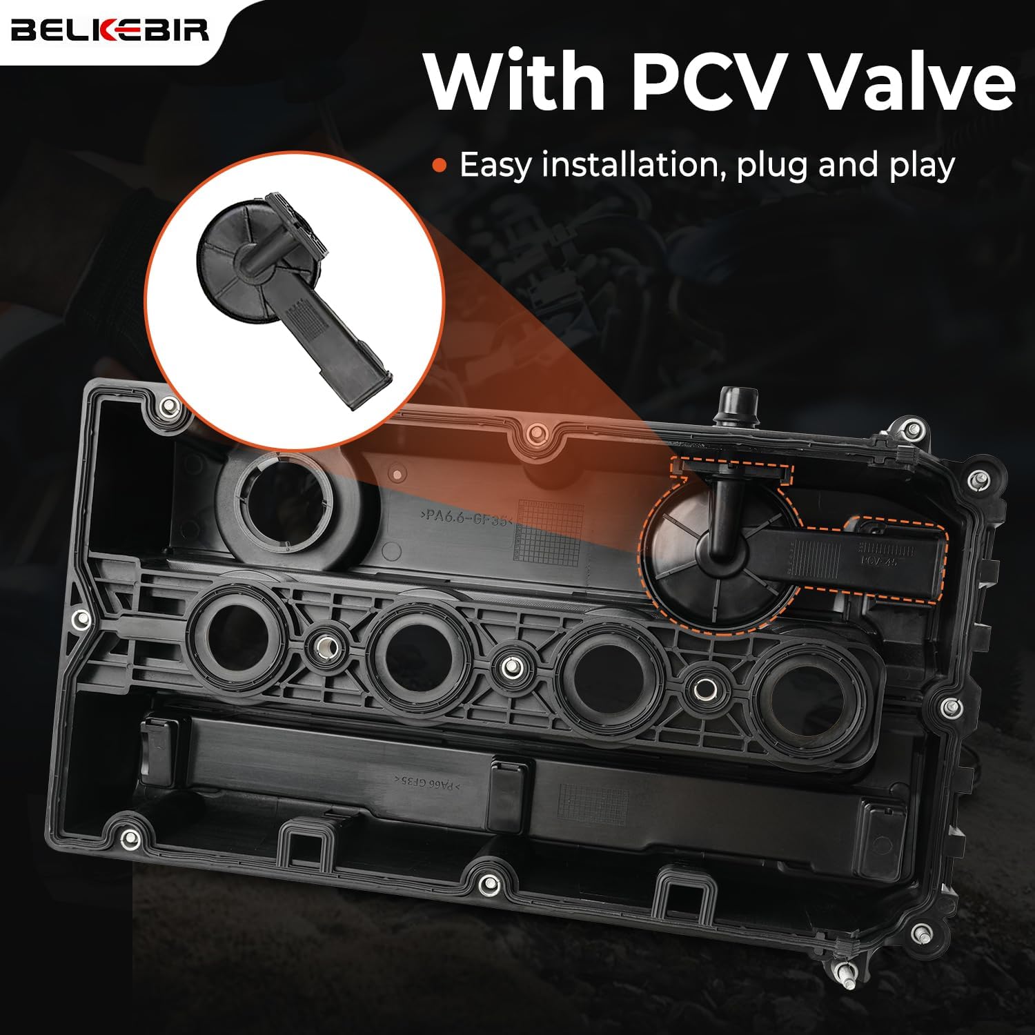 Engine Valve Cover Kit with Gaskets, Oil Filler Cap & Bolts Compatible with 2008-2020 Chevy Cruze limited Trax Sonic Astra Pontiac G3 Wave Saturn Astra 1.6L 1.8L Replace 55558673 55564395 264-920