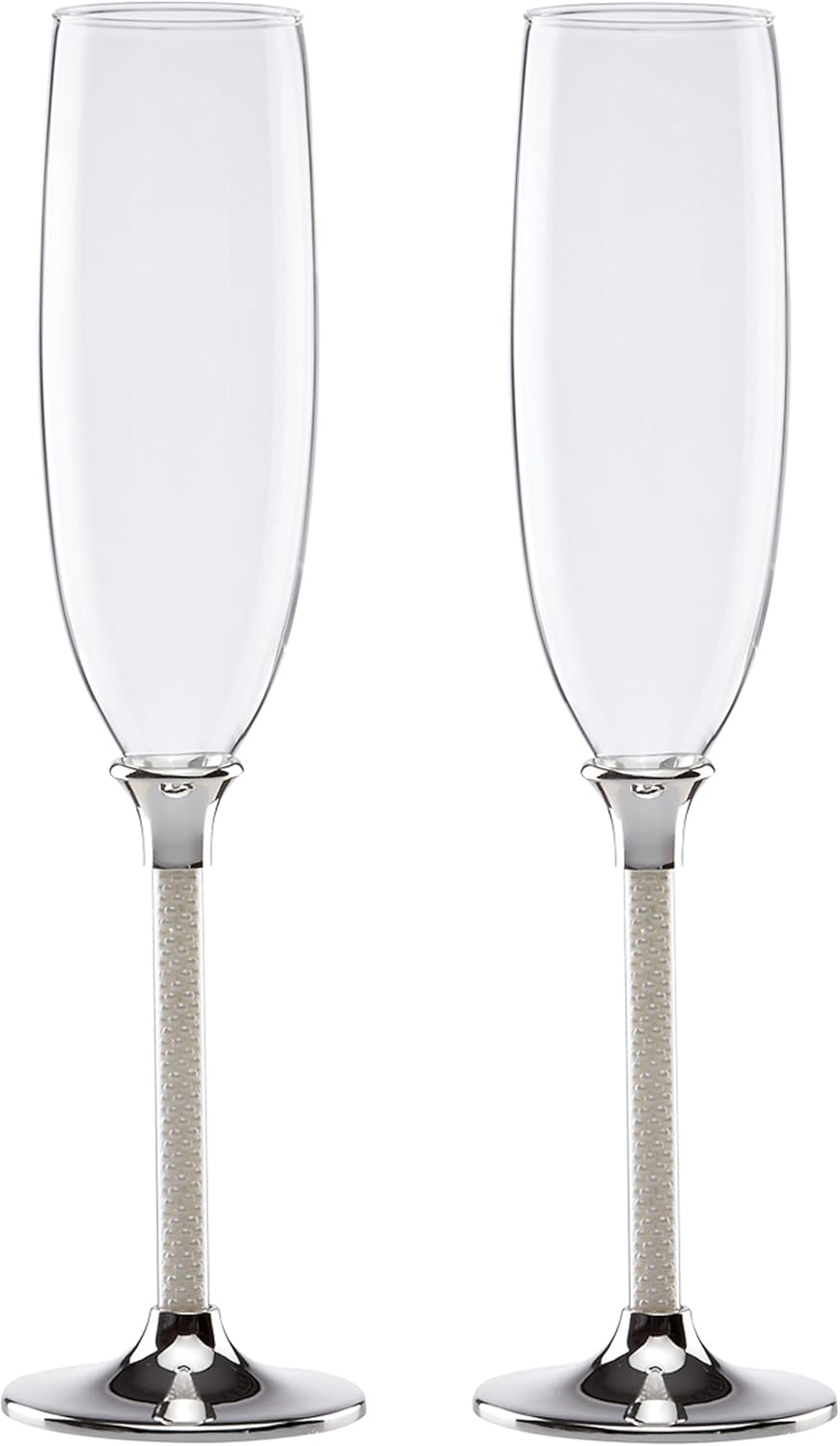 Lenox Jubilee Pearl 2Piece Toasting Flute Set Champagne