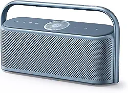 Soundcore Motion X600 da Anker Caixa de Som Portáteis Bluetooth, Áudio Espacial Hi-Res, 50W Sem Fio, IPX7 à Prova D'Água, Pro EQ, Entrada AUX, Ideal para Casa, Escritório, Quintal e Banheiro, Azul
