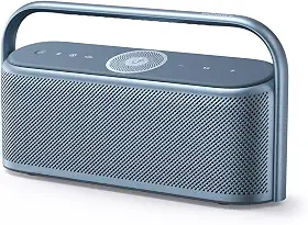 Soundcore Motion X600 da Anker Caixa de Som Portáteis Bluetooth, Áudio Espacial Hi-Res, 50W Sem Fio, IPX7 à Prova D'Água, Pro EQ, Entrada AUX, Ideal para Casa, Escritório, Quintal e Banheiro, Azul