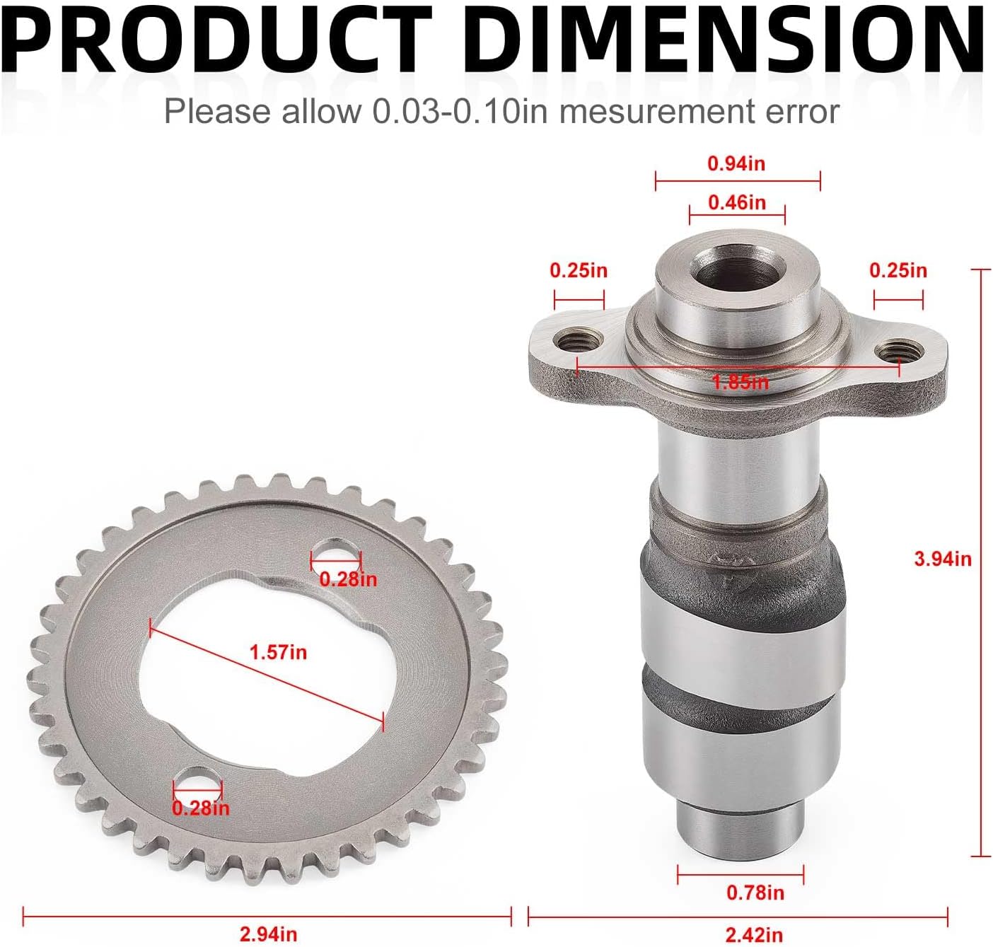 Camshaft & Cam Timing Chain w/Sprocket for Honda Fourtrax 300 TRX300 TRX300FW 1988-2000