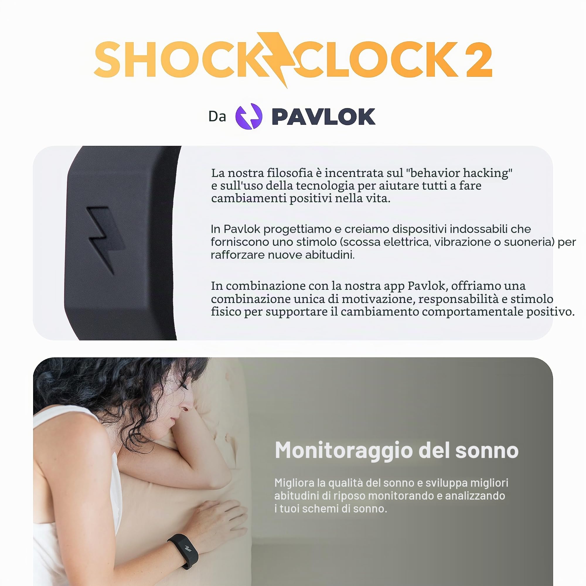 Shock Clock | Sveglia silenziosa | Perfetto per Chi Dorme Pesante | Ideale per Coppie | Sveglia Puntuale | Sveglia con Vibrazione | La Migliore Sveglia per Studenti