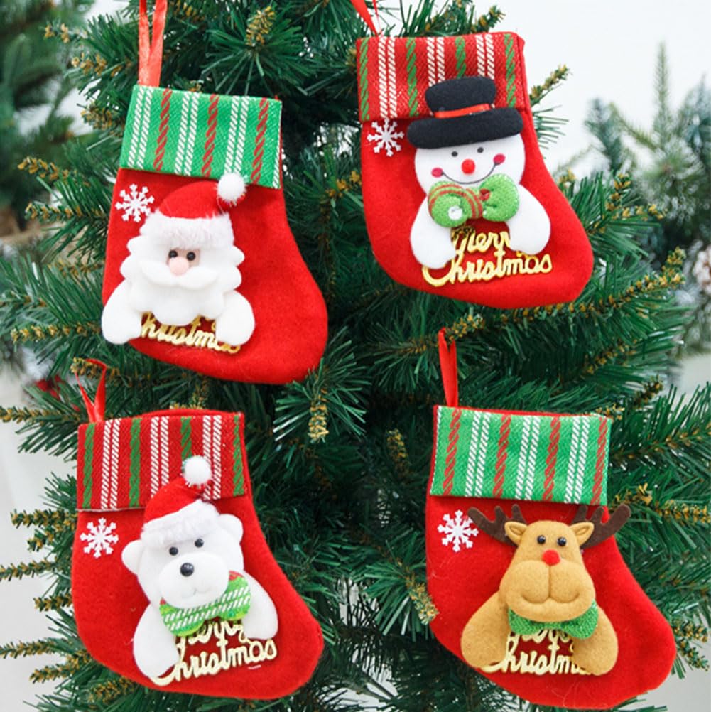 JUOPZKENN Calze Di Natale, Calzini Di Babbo Natale, Ciondolo Di - Foto 4