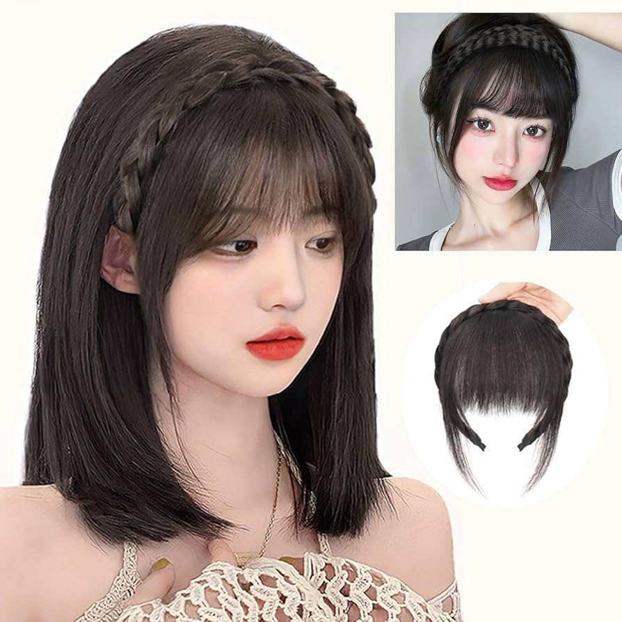 ウィッグ・エクステ hana Amazon.co.jp: HAPVITAL 前髪ウィッグ 三つ編み カチューシャ