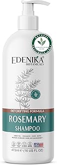 Edenika Botanicals Rosemary Oil Shampoo with Biotin for Thinning Hair & Anti-Hair Loss, Strengthening Botanical Formula, Women & Men, Sulfate-Free, Organic, 16 fl oz