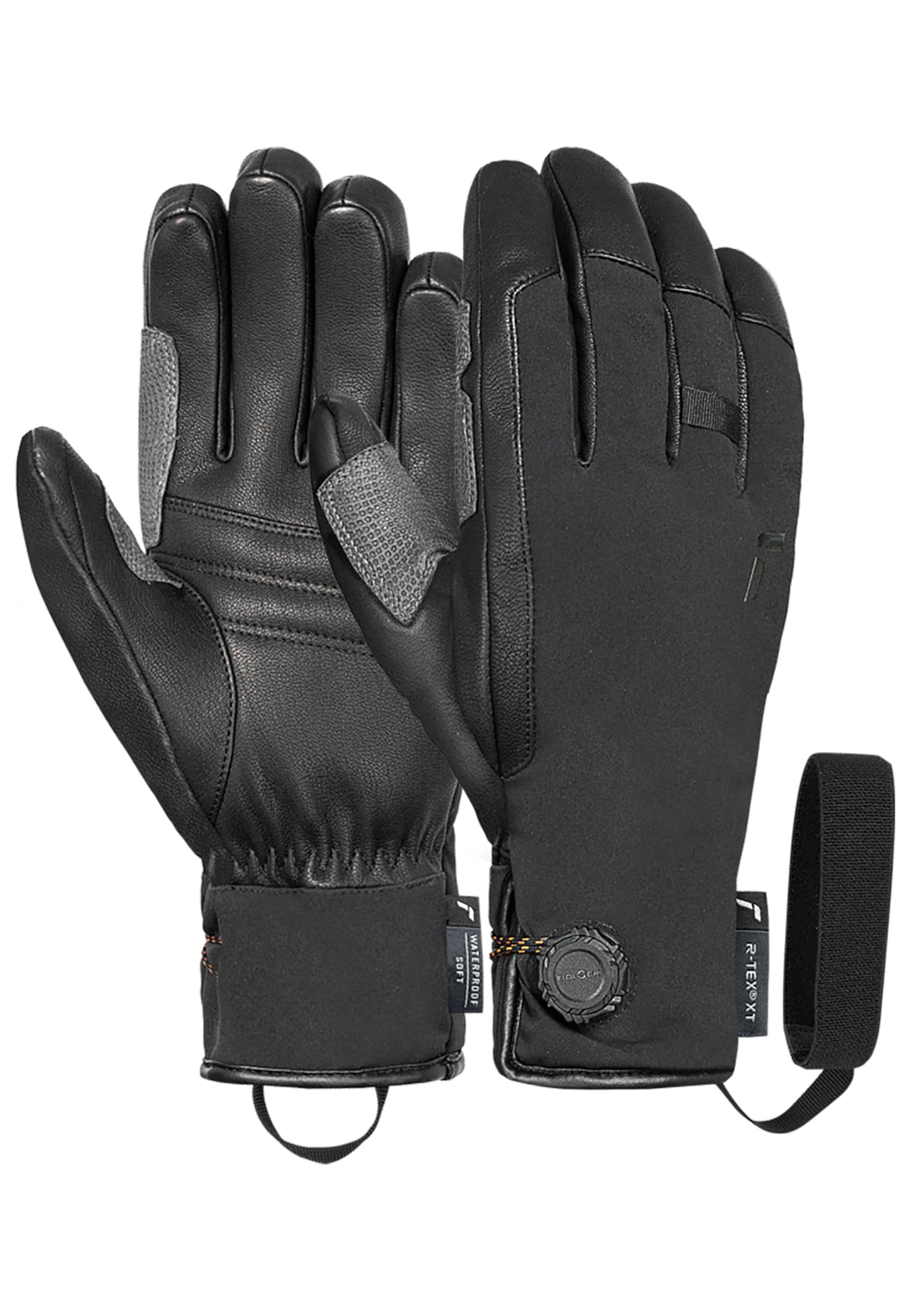Reusch Explorer Fidlock R-TEX XT Unisex Winterhandschuhe – wasserdichte, Winddichte & atmungsaktive Skihandschuhe für Damen & Herren – Warm, Ziegenleder-Innenhand, Magnetverschluss