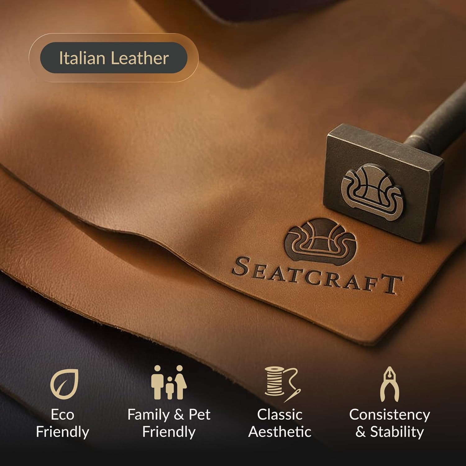 Seatcraft Valore Zero-Gravity HeatZero Italian Leather Home Theater Seating, Heat & Massage, Power Headrest, Power Lumbar, Row of 4 Dual Loveseats, Black