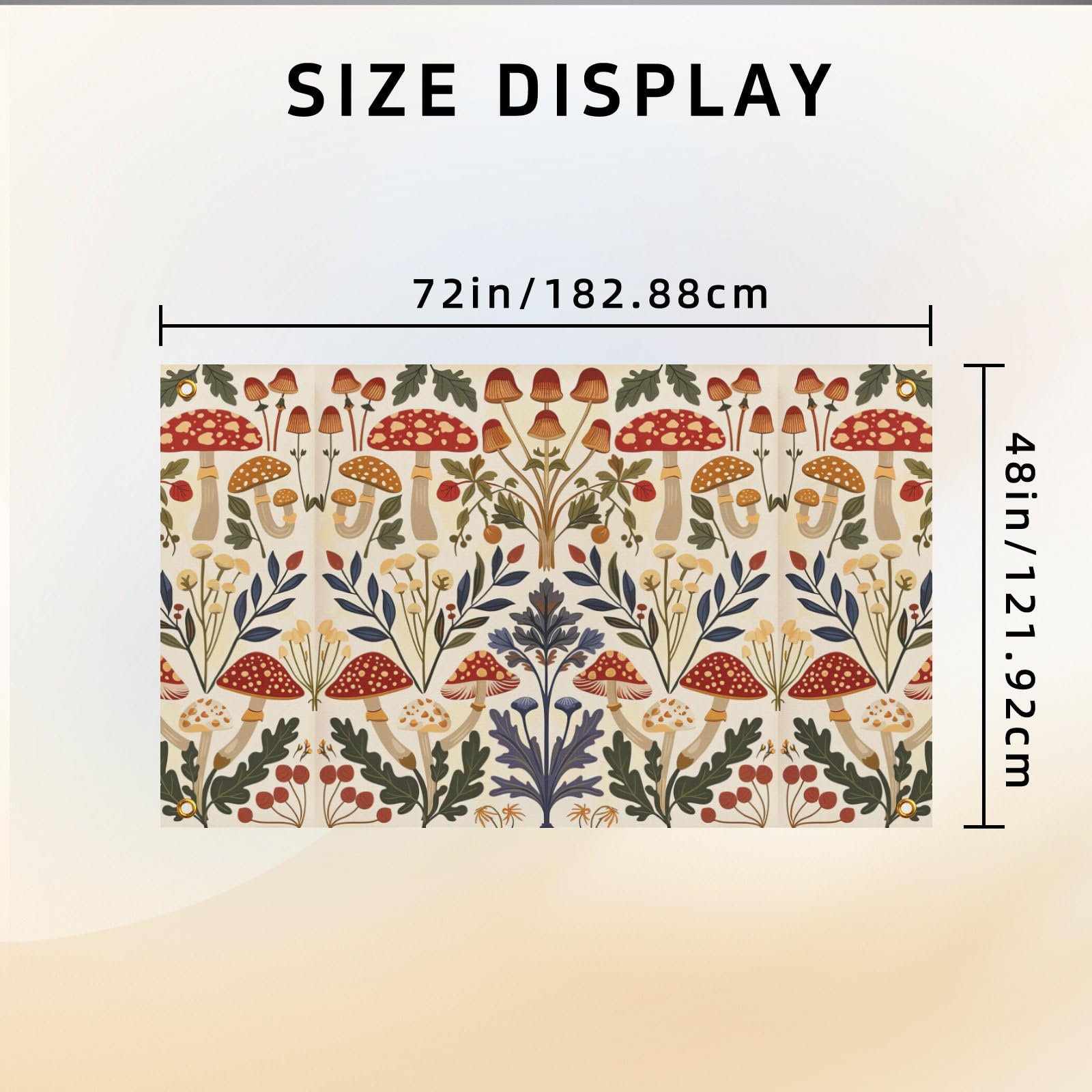 Mushroom Banners For Bedroom 4x6FT