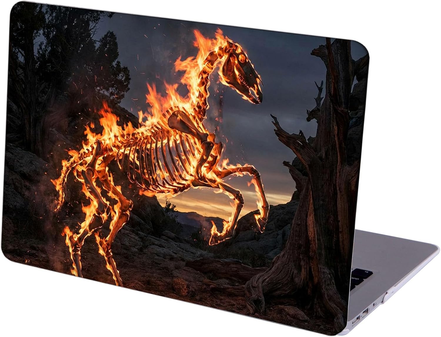 Compatible with MacBook Neo 13-inch, Hard Shell Case with Keyboard Cover and Screen Protector (A3404 A18 Pro chip, 2026 Release) - Horse Skeleton MC22807