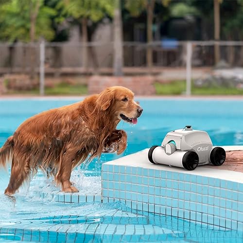 Miniatura 9 de Ofuzzi - Limpiador robótico cibernético inalámbrico para piscina, máximo 120 minutos de tiempo de funcionamiento, estacionamiento automático,