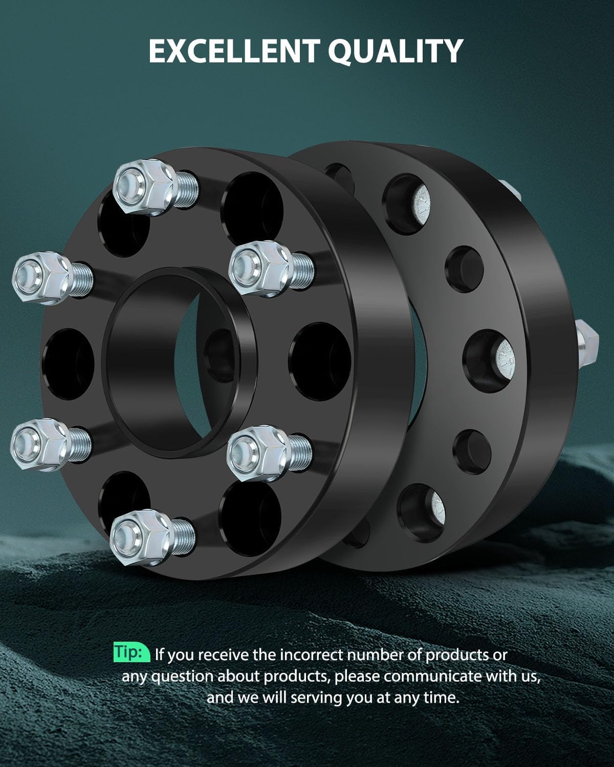 SCITOO 4Pcs Wheel Spacers 1.5 inch 6x5.5 Bore 77.8mm Studs 14x1.5 6 Lug Wheel Spacers Adapters Fit for for Ram 1500