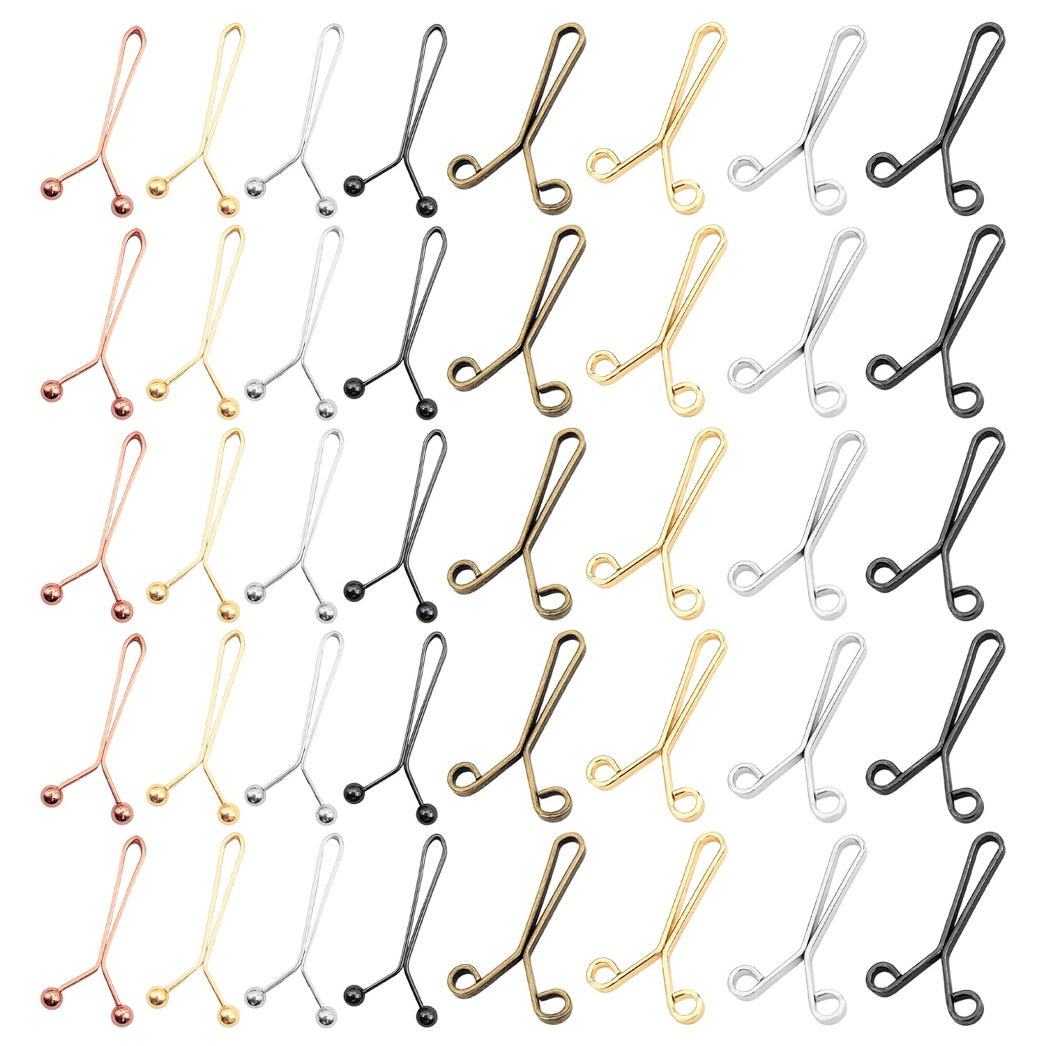 UBSIUH 40 Pieces Of Waist Adjustment Buckles, Seam-Free Jeans Buttons, Adjustable Waist Pins, Skirt Tightening Fasteners, Metal Fixing Accessories.