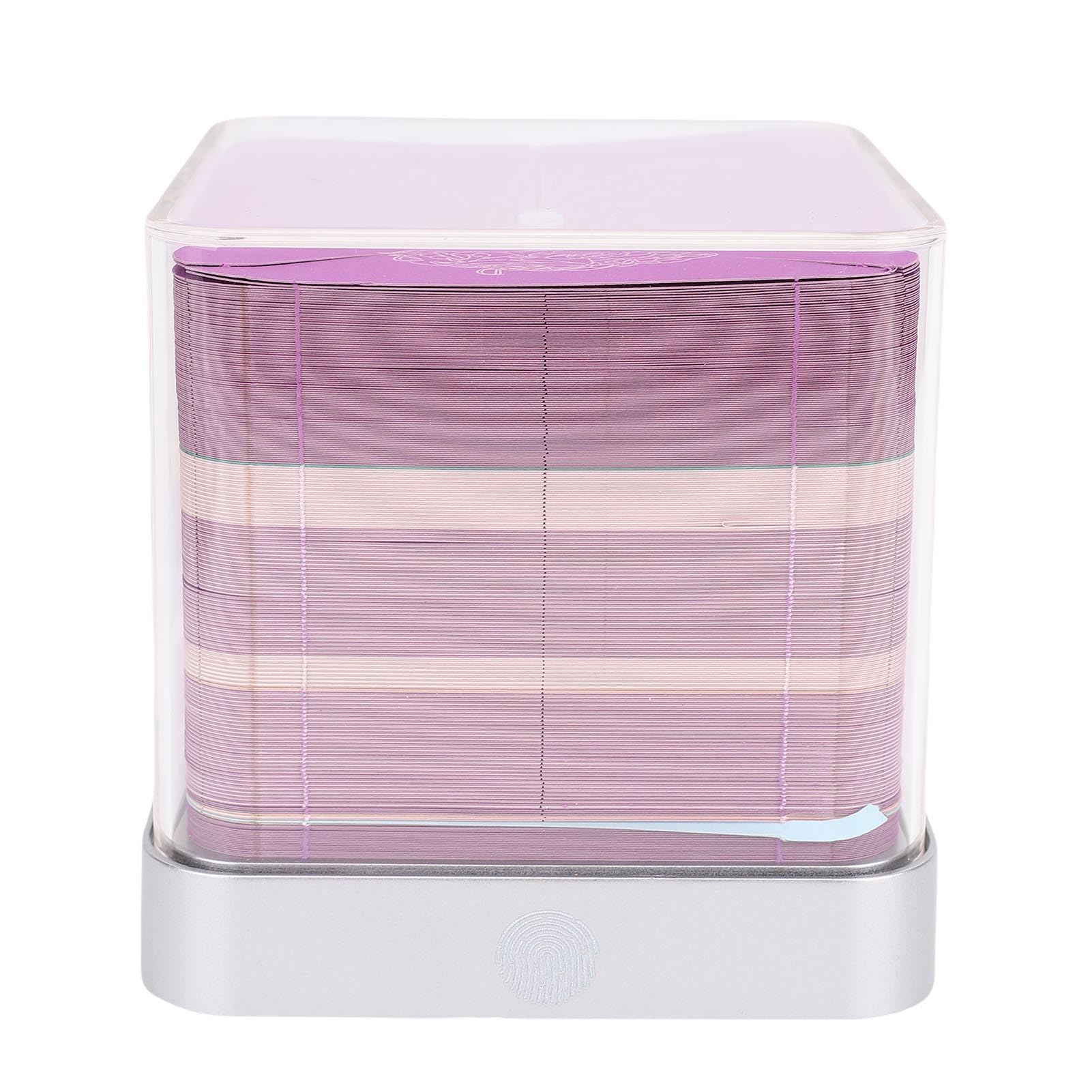 SIXRUN Rose 3D-Notizblock, Papierschnitzkunst-Notizblock mit Licht und 2026-Kalender, Handriss-Notizskulptur, 9,8 X 9,8 X,3 Cm, für Büro, Zuhause, Studenten (PURPLE)